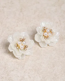 White Pearl Earrings