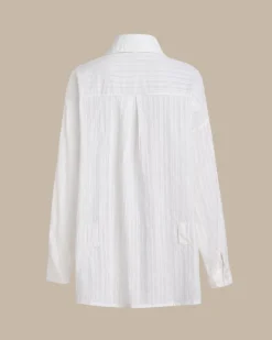 White Pocket Oversized Shirt