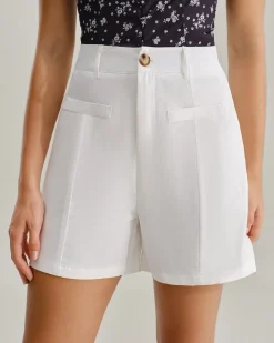 White Pocket Shorts