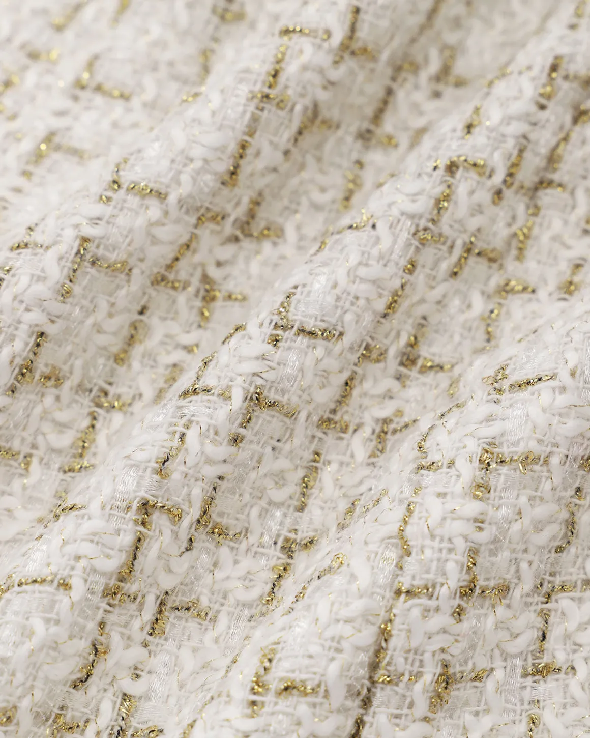 White Square Neck Tweed Mini Dress
