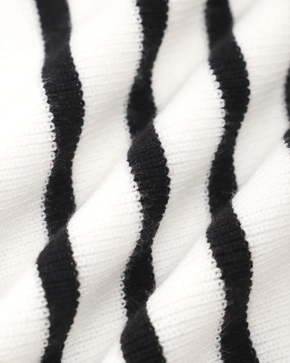 White Striped Boat Neck Sweater