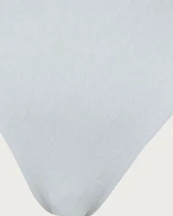 White Textured Halter One-Piece Swimsuit