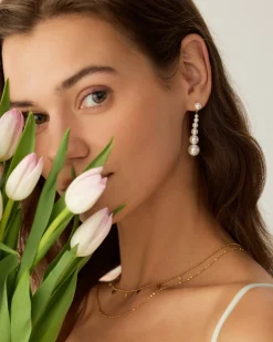 Whte Pearl Earrings