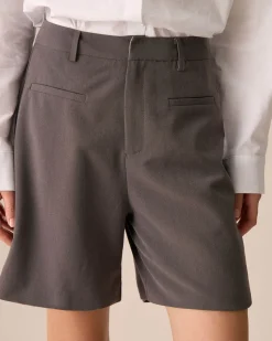 Women's Coffee Pocket Wide-leg Shorts