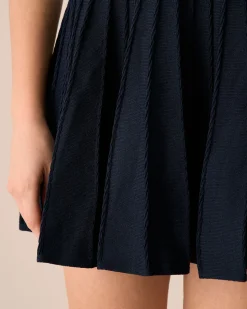 Women's Navy Knitted Sweater Dress