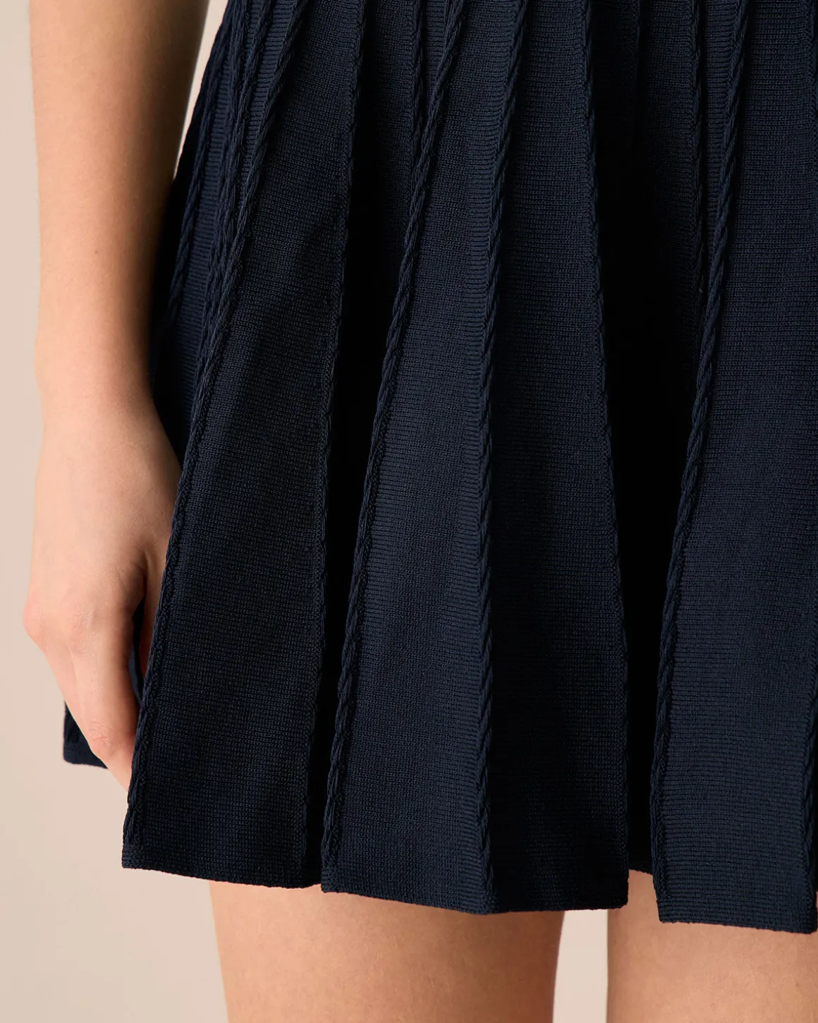 Women's Navy Knitted Sweater Dress