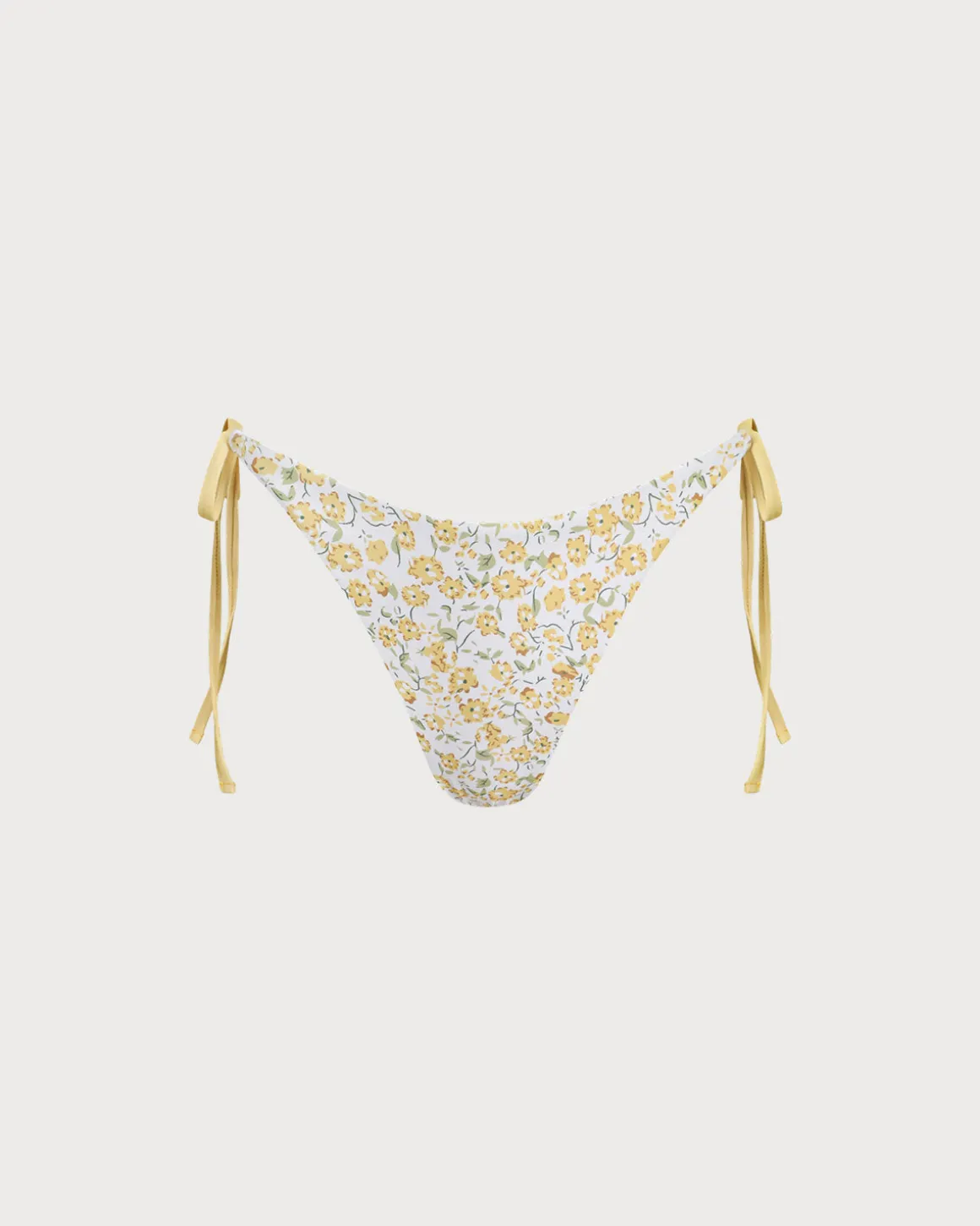 Yellow Floral Bikini Bottoms