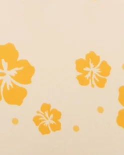 Yellow Floral Contrast Hoop Bikini Set