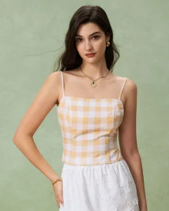 Yellow Plaid Cami Top
