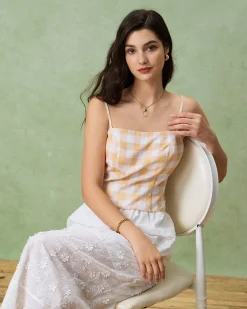 Yellow Plaid Cami Top
