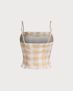Yellow Plaid Cami Top
