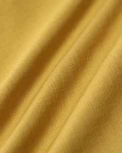 Yellow Ruched Button Shorts