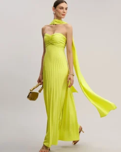 Yellow Strapless Maxi Dress