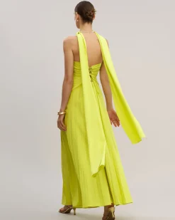 Yellow Strapless Maxi Dress