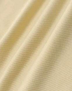 Yellow V Neck Ribbed Knit Tank Top
